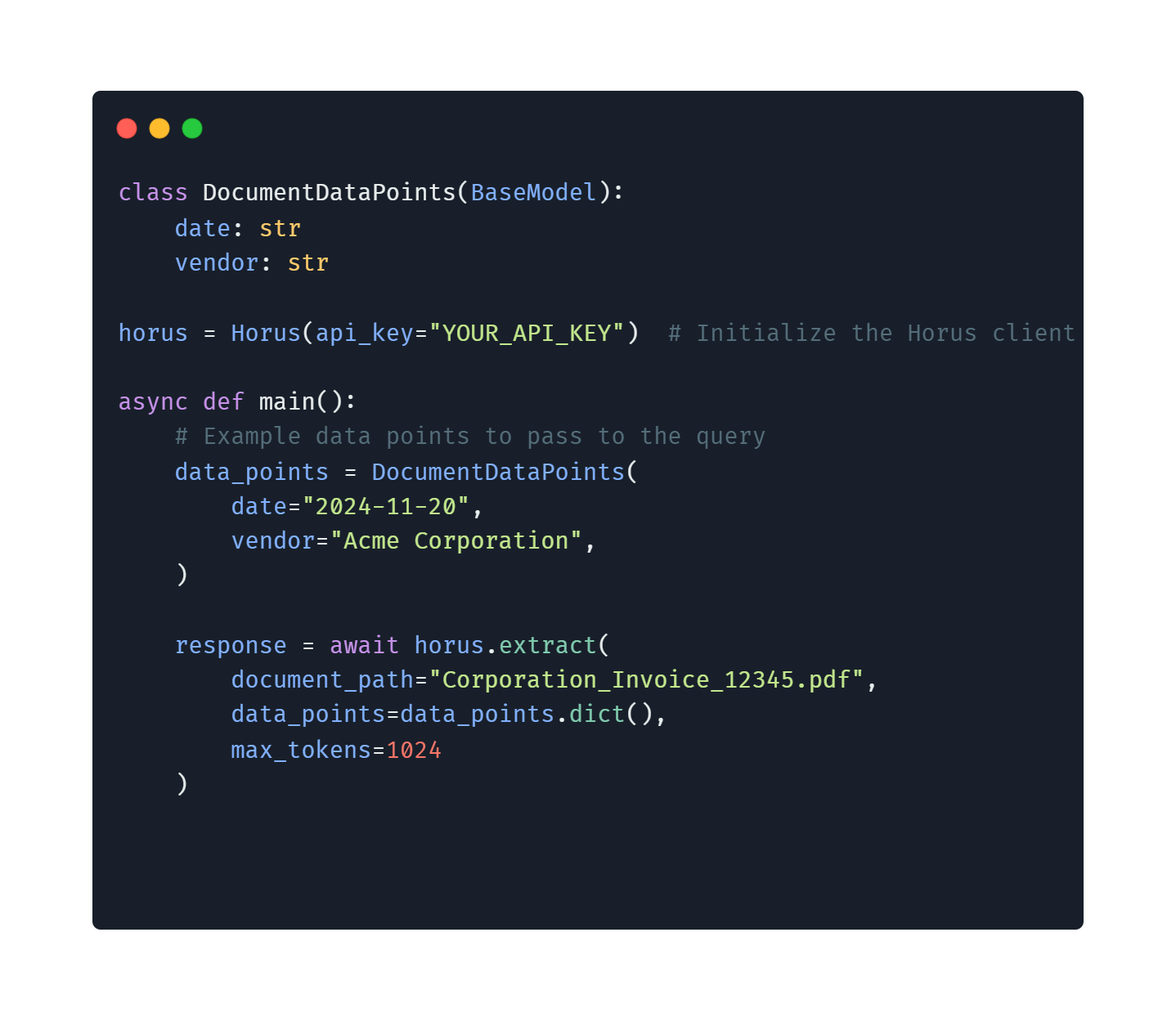 SDK Code Example
